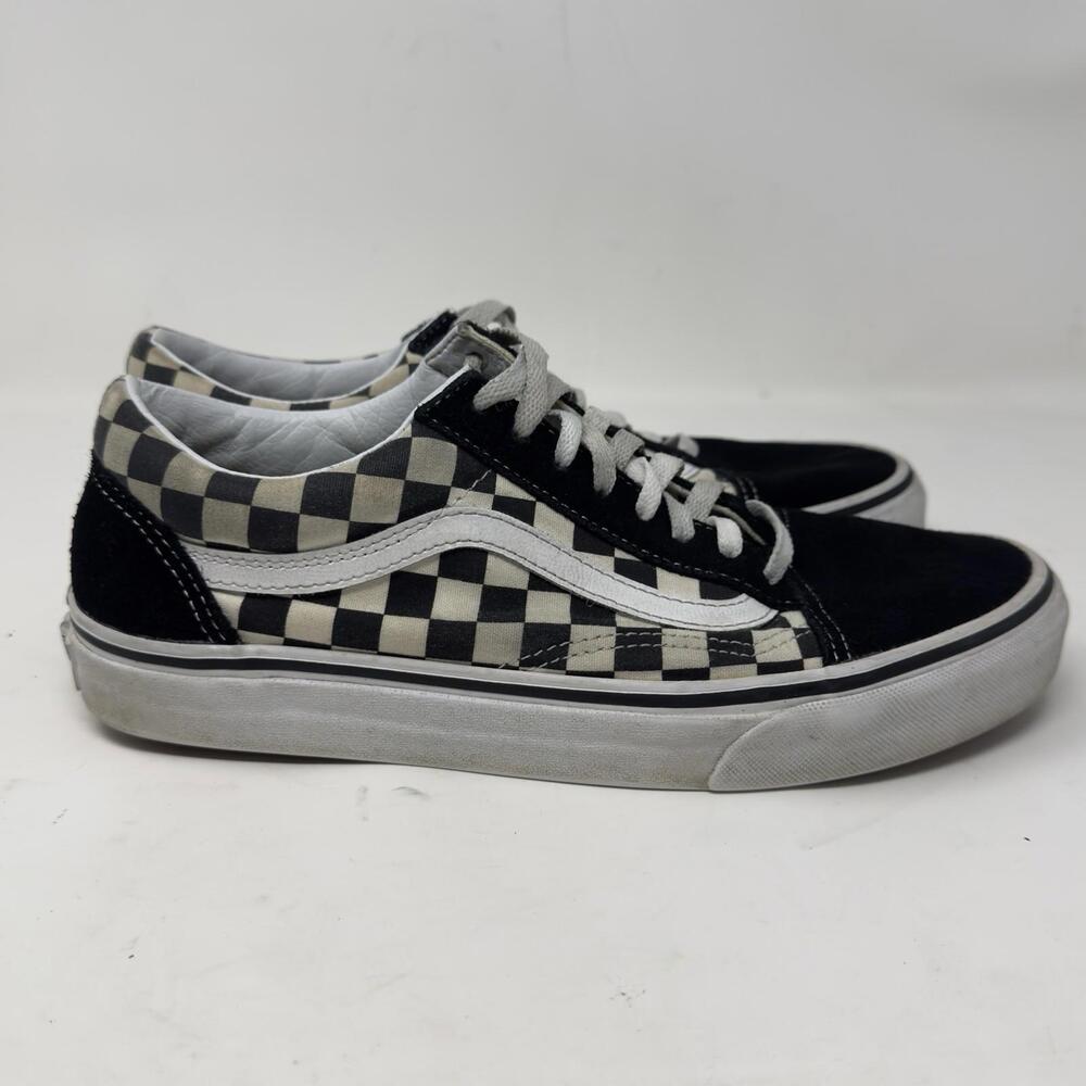 Vans SK8 Old Skool Checkers Black White Low Size 8 Shoes